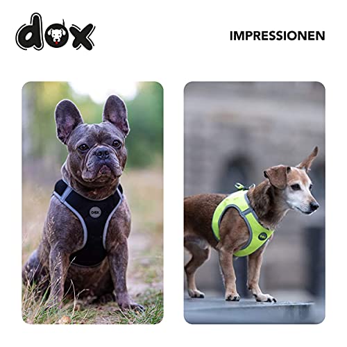DDOXX Reflektierendes Airmesh Step-In Hundegeschirr - Verstellbare Brust Welpengeschirr für alle Größen - XL (Braun)