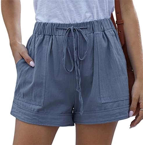 Thatrich Womens Shorts High Waisted Athletic Running Shorts Pocket Sporty Casual Lightweight Shorts Gym Elastic Workout Shorts