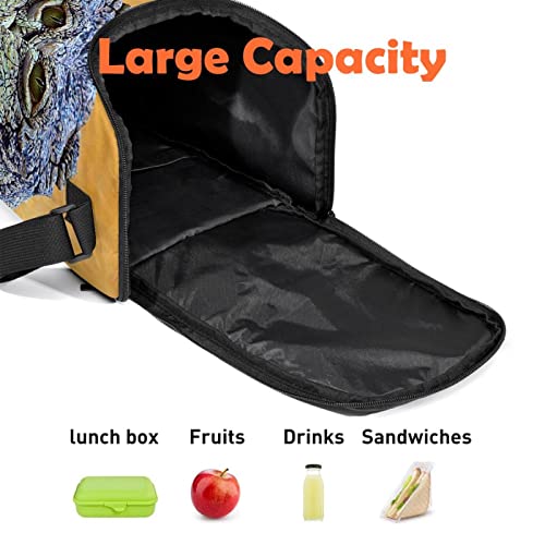 Bolsa de almuerzo pequeña reutilizable con tela impermeable de cocodrilo 3
