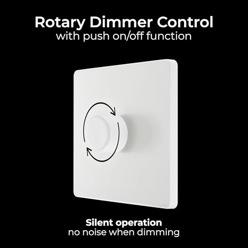 BG Electrical Intelligent Single Wall Dimmer Switch, 2 Way, Screwless Front Plate, Evolve, Pearlescent White, 200W, PCDCL81W - Image 6