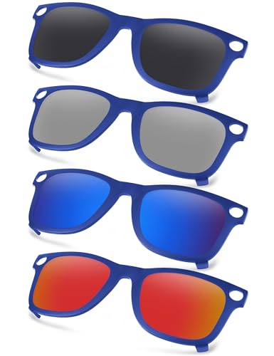 AOZAN �}�b�g�u���[�t���[�� �Ό��N���b�v�I���T���O���X Ray-Ban Meta Wayfarer RW4008 53mm �Ή� �j�����p - �I�j�L�X�u���b�N & �Q�C���Y�{�� & �J�v���u���[ & �G���N�g���b�N�N�����]��