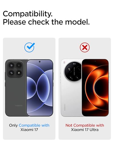 Image of Spigen Rugged Armor | Compatible with Xiaomi 17 Back Cover Case [Flexible] [Air Cushion Protection] | TPU - Matte Black