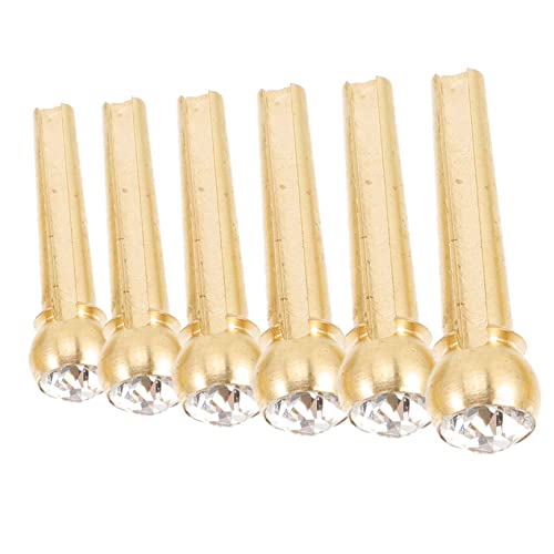 LIFKOME 6pcs Guitar Bridge Pins Durable String Fixing Supply for Acoustic Folk Guitars Easy to Use Lightweight Smooth Finish for Seamless Tuning Experience