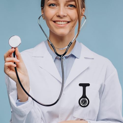 Image of Aroncent Nurse Fob Watch Collection: Medical Professional Lapel Pin-On Pocket Watches with Second Hand - Various Styles and Colors for Healthcare Workers