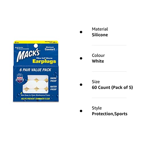 Mack's Pillow Soft Silicone Putty Ear Plugs (5 Packs (30 Pairs)) - Image 4