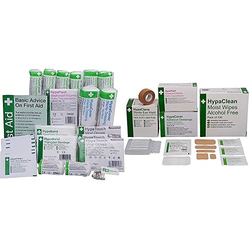 Safety First Aid Group HSE Kit Refill (1-10 Persons) with Extra Essentials Supersize Kit, Bundle