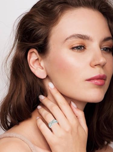 Promise Ring for Her Celtic Knot 925 Sterling Silver Infinity Twisted Ring Cubic Zirconia Statement Anniversary Band Rings for Women2