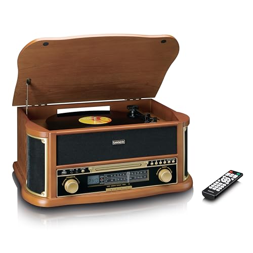Lenco TCD-2551 Tourne-Disque pour Vinyle – Platine Vinyle Bluetooth avec Haut-Parleur – Lecteur CD – Platine Cassette – 3 Vitesses – entraînement par Courroie – 2 x 5 Watt – Bois - Les Beatles, Paul McCartney, John Lennon, RIngo Starr, George Harrison Lenco TCD-2551 Tourne-Disque pour Vinyle - Platine Vinyle Bluetooth avec Haut-Parleur - Lecteur CD - Platine Cassette - 3 Vitesses - entraînement par Courroie - 2 x 5 Watt - Bois – Image 8