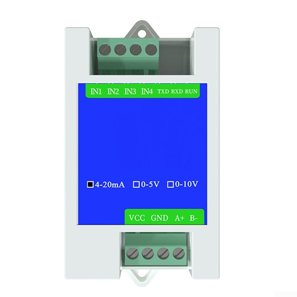 Resolución industrial RS485 de 12 bits al módulo convertidor analógico, para Modbus RTU (4 canales 4-20mA)