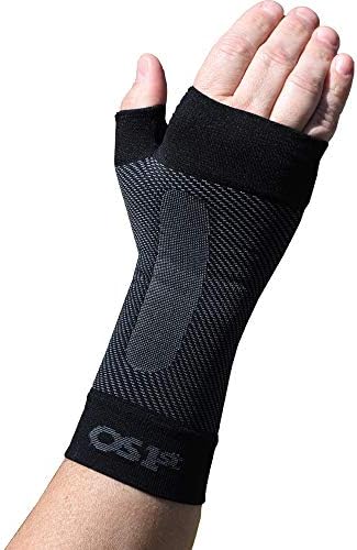 OrthoSleeve Newly Redesigned, Patented WS6 Compression Wrist Sleeve (Single Sleeve) for Carpal Tunnel Syndrome, wrist pain/strain, fatigue and arthritis