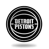 Rico Industries NBA Detroit Pistons Chrome Finished Auto Emblem 3D Sticker