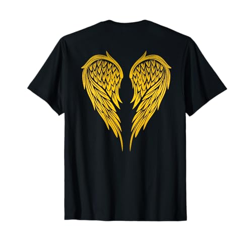 Angel Wings Gold Back Shirt for Men Women Kids T-Shirt