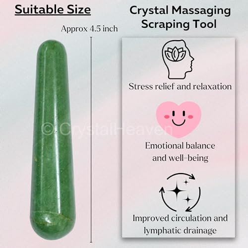 Image of Light Green Aventurine Crystal Wand - Smooth Crystal Wand for Energy Healing, Chakra Balancing, Meditation and Home Decor - Crystals and Healing Stones for Gift