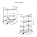 Medical Cart, 3/4-Layer Medical Trolley, Lab Serving Cart with Swivel Casters, Beauty Storage Cart, Shelf Stainless Steel Utility Cart, for Lab, Clinic, Hospital, Salon(One Color-100Cm)