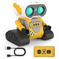 BORSCELLOR Remote Control Robot Toys for Boys Girls, Rechargeable RC Robots with Gesture Sensing, Auto-Demo, Flexible Arms, Dance Moves, Music, Shining LED Eyes for 3 4 5 6 7-12 Years Kids