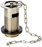 Bristan WBASIN01C Ablaufgarnitur für Waschbecken mit Überlauf aus Porzellan, chrome, Plug and Chain