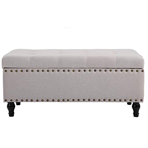 BELARDO home Ottoman with Storage, 41.9" Large Storage Chest Foot Rest Stool Tufted