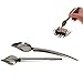 DXIA Set di 2 Cucchiaio per Decorare in Acciaio Inox, Cucchiai di Precisione da Cucina, Cucchiaio di Cioccolato Matita Cucchiai Decorazione, Multiuso Cucchiai di Piume per Piatti, Dessert