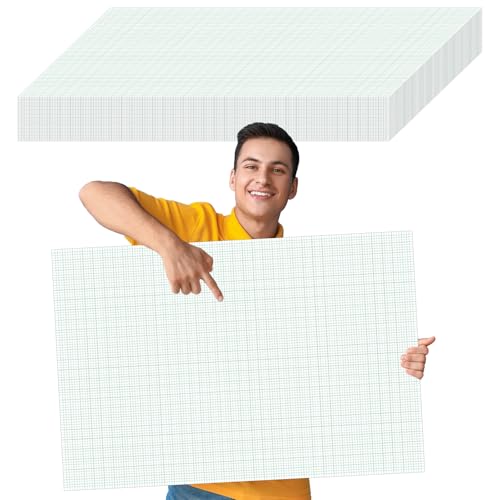 Papel gráfico grande de 24 x 36 pulgadas con cuadrícula de 1/4 para planos y bocetos