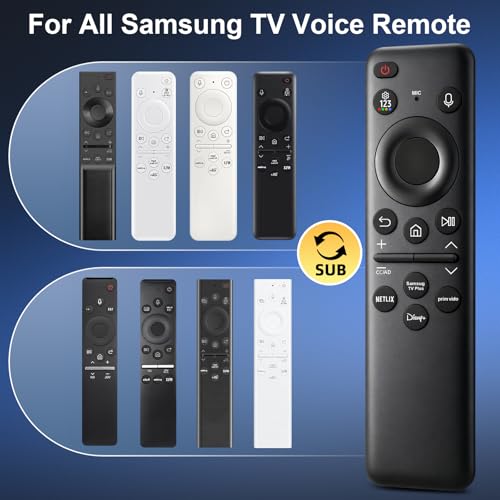 Image of BN59-01432A TM2360E Rechargeable Voice Remote for Samsung Smart TVs, Replacement for All 2021-2025 Samsung TV Remote Control with Solar Charging and Voice Search