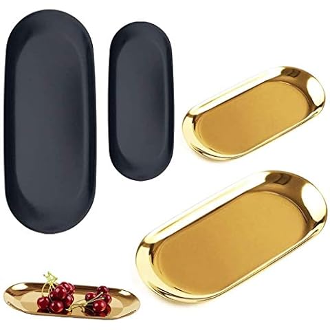 Saijer Bandeja Oro de Acero Inoxidable Cover