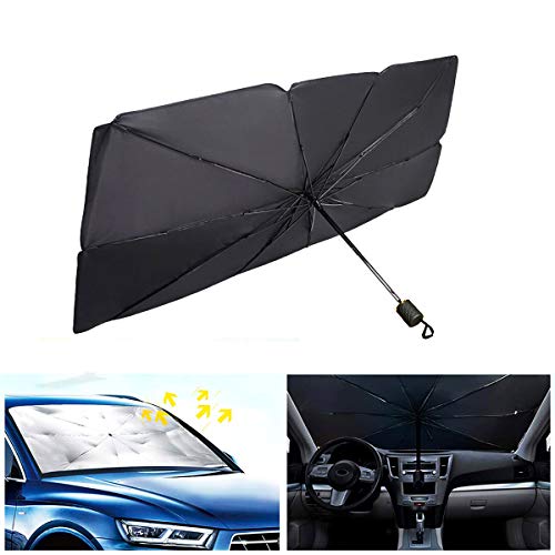 YOUPIN - Parasol para parabrisas delantero de coche, plegable, protector UV, para la mayoría de modelos de vehículos (70 x 145)