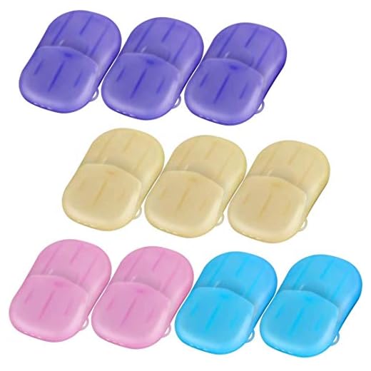 Incutex 10x Cajas (200 Hojas en Total) de Hojas de jabón, jabón Papel portátil, colores surtidos