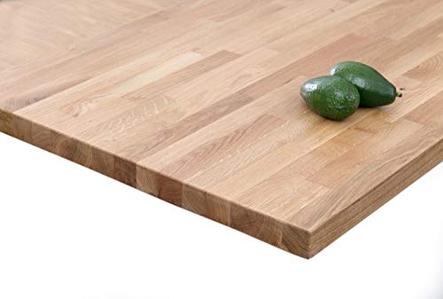 HOUSE OF WORKTOPS - Solid Oak Kitchen Worktop Length: 1M 2M 3M 4M Thickness: 27mm and 40mm Premium Solid Oak Timber Worktops (1.5M x 620mm x 40mm)