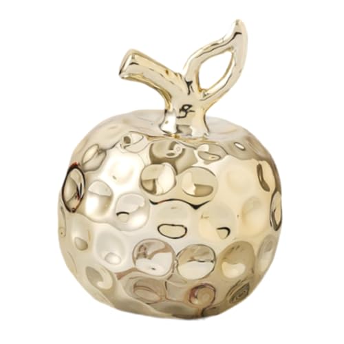 Sculpture poire blanche en céramique contemporaine pour bureau