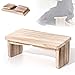 Drewniana składana ławka do jogi, ergonomiczny klęczący stołek do medytacji, przenośna ławka do medytacji - 39.5 * 19.5 * 16Cm