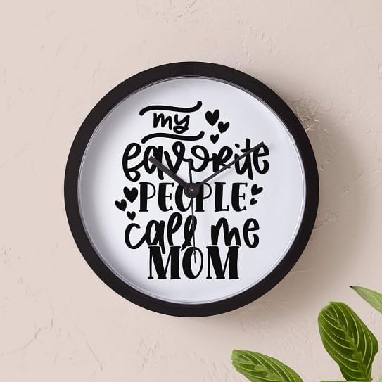 CafePress My Favorite People Call Me Mom Sweet Mother's Day 10" Wall Clock for Livingroom, Kitchen, or Office