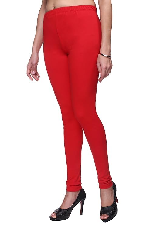Image of Women's Premium Stretchable Cotton Leggings | Soft Slim Fit Ankle Length Churidar Pants for Casual, Ethnic, Office & Daily Comfortable Wear (Pack of 1)