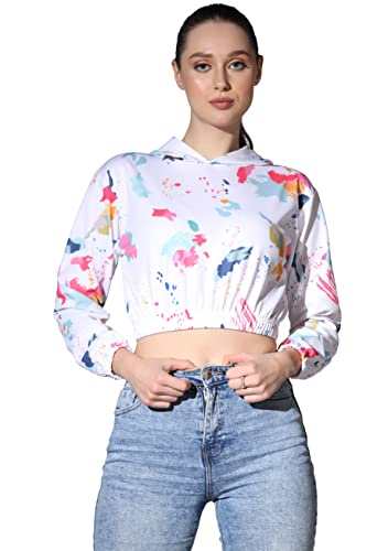 Image of GRECIILOOKS Cottonblend Hooded T Shirt for Women | Women's T Shirt | T Shirt Women's | Casual Loose Fit | Hoodies T Shirt for Women | T-Shirt for Women