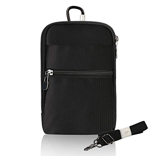 Anyshock スマホ ポーチ カラビナ 防水 ショルダー ストラップ付き iPhone8plus他 5.5インチ 旅行 収納 ベルトポーチ（Amazon）
