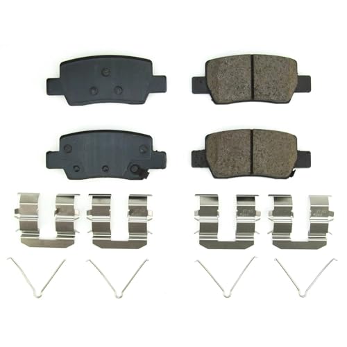 Image of PowerStop Rear Brake Pads for Hyundai Elantra 2021-25 |Kia Seltos 2021-25 |Soul 2023-25 - Z17 Ceramic Brake Pads with Installation Hardware, 17-2373