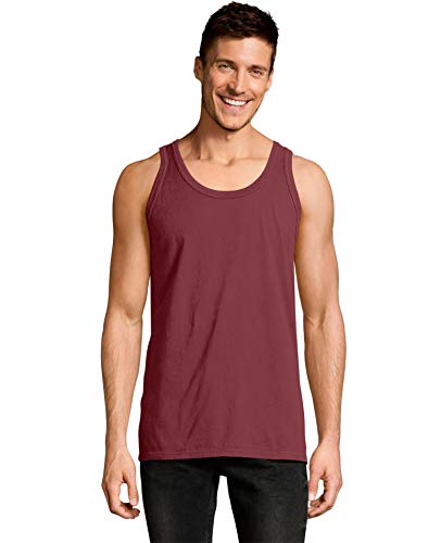 Unisex 5.5 oz., 100% Ringspun Cotton Garment-Dyed Tank 2XL CAYENNE
