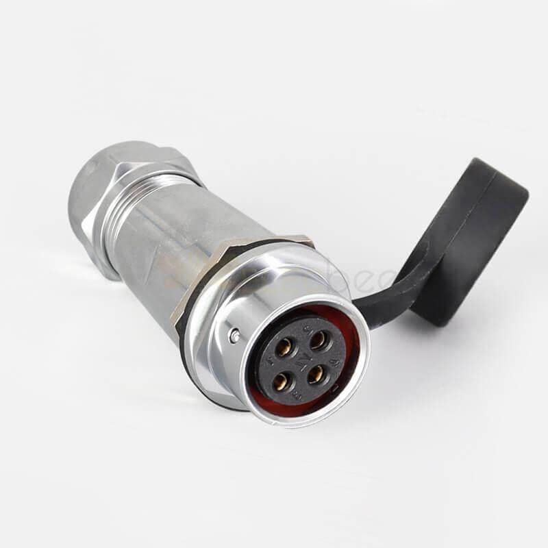 SF20 4 Pin Circular Metal Aviation Male Female Docking Waterproof Docking Camera Cable Quick Industrial Push-Pull