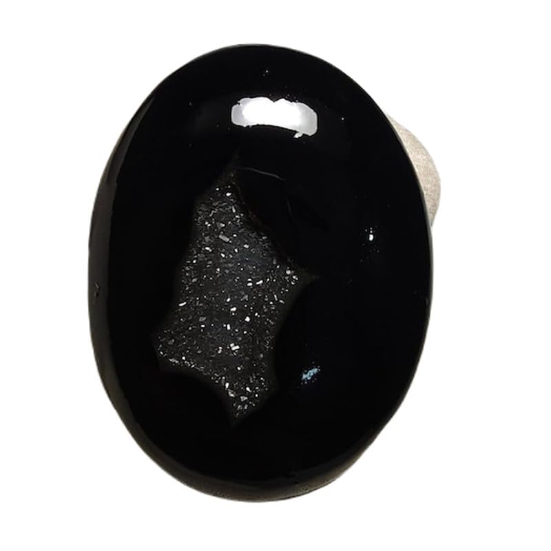 Onyx noir pierre gemme lâche ovale 44x34mm bricolage de bijoux diy