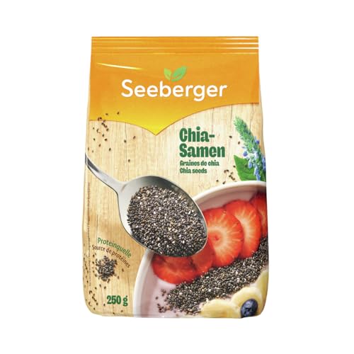 Seeberger Chia-Samen 9er Pack: Ganze Samen der Chia-Pflanze - zum Verfeinern von Speisen und Getränken - reich an mehrfach ungesättigten Fettsäuren, vegan (9 x 250 g)