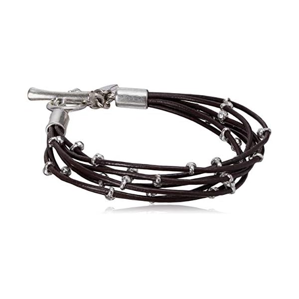 Lucky Brand Silver Leather Bracelet