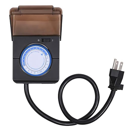 DEWENWILS Heavy Duty Outdoor Mechanical Timer 15 Amp/1/2 HP, Plug in Waterproof Light Timer Switch with 1 Grounded Electric Outlet for Pool Pumps, Heaters, Landscape Lighting