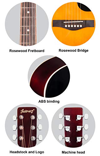 Image of JUAREZ Arpeggio 99.06 cm (39 Inch) Semi-Acoustic Guitar Kit, JRA39SP-Q-3TS Spruce Top, Rosewood Fretboard & Bridge, Truss Rod, 4 Band EQ, Chrome Die Cast Machine Tuners, Sunburst
