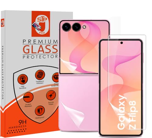 Image of STP FEEL 1 Pack Unbreakable Membrane Screen Protector Guard For Samsung Galaxy Z Flip 8 5G, (6.9 Inch, Front and Back) | Membrane Ultra Smooth Touch with Finger Print Support - HD /3 Months Warranty