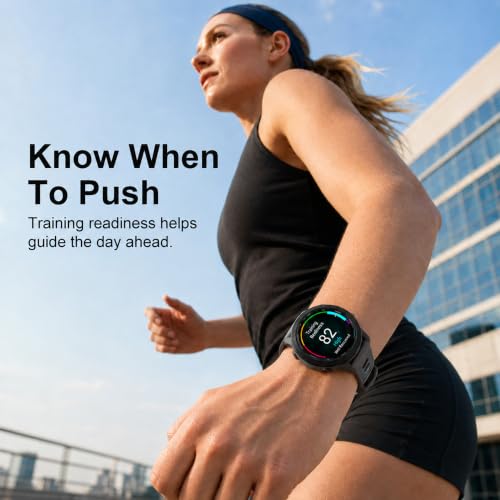 Garmin Forerunner 265 Running GPS Smartwatch, AMOLED Display, 46mm, Black/Powder Gray, 010-02810-00 - Bundle w/Deco Essentials Charging Dock, Dust Cover and USB-C Cable