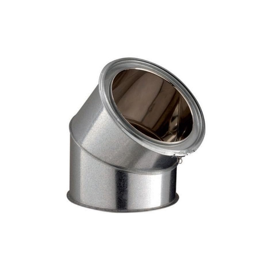 Conduit poujoulat Interieur INOX/galva Element de coude 45° dn 230