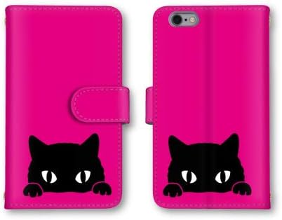 Amazon Co Jp Arrows 5g F 51a ケース スマホケース 手帳型 猫 ネコ キャット イラスト ピンク マゼンタ 黒猫 スマホカバー 携帯カバー アローズ 家電 カメラ