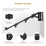 K&F CONCEPT Wall Mount Triangle Boom Arm 39.37inch/100cm, Ring Light Mount 180°Flexible Rotation for Photography, Studio Video Light, Monolight, Softbox, Reflector, Photography - Image 3