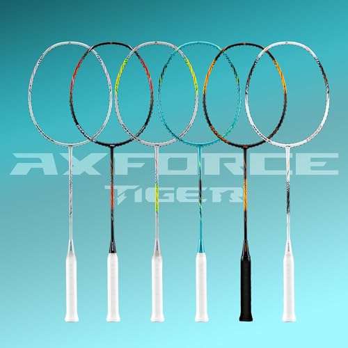 Image of Li-Ning Axforce Tiger Strung Badminton Racquet for Professional Players| 32 LBS Max Tension | Head Heavy | 7mm Flexible Shaft | Carbon Fibre Frame