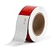 Kohree Reflective Tape 2 inches x 30ft Reflective Safety, DOT C2 Red White Waterproof Reflector Tape for Trailers, RV, Camper, Boat