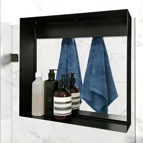 Hanging Shower Shelf with Hooks, Bathroom Caddy Shower Organizer for